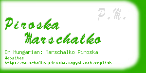 piroska marschalko business card